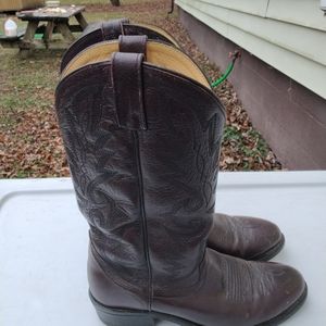 VTG 60s 70s ACME Cowboy Boots Mens 8.5 D Brown Leather Western Pull On AC207